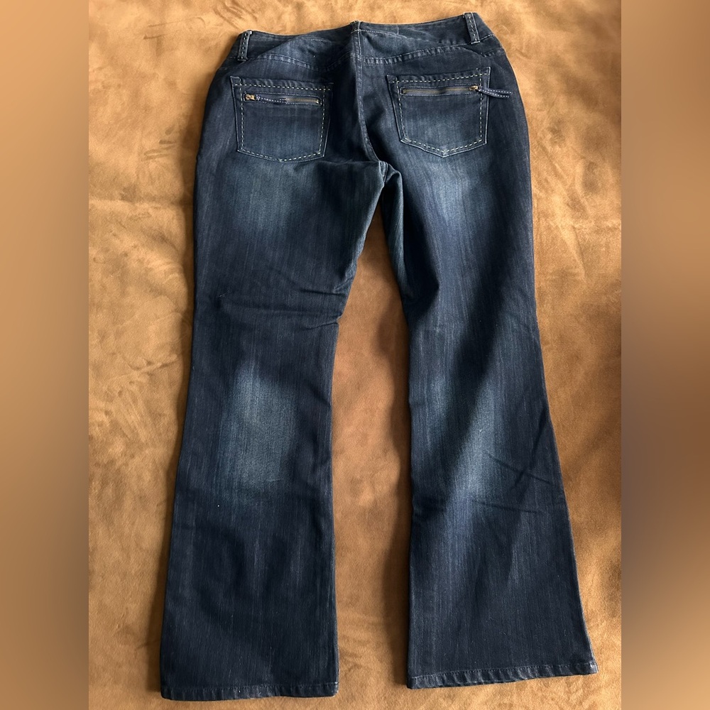 INC International Concepts Dark Blue Boot Cut Jeans